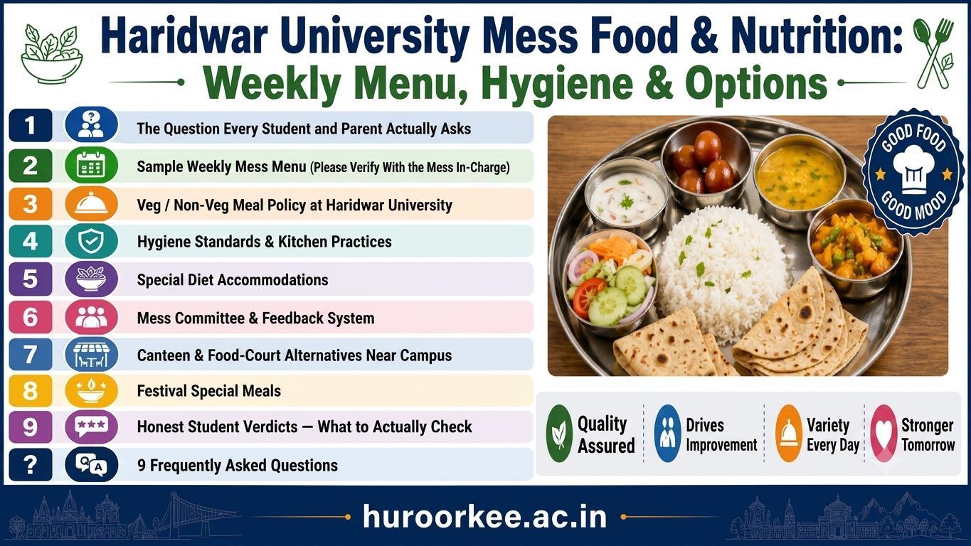 Haridwar University hostel mess dining hall and nutrition guide for 2026 admissions