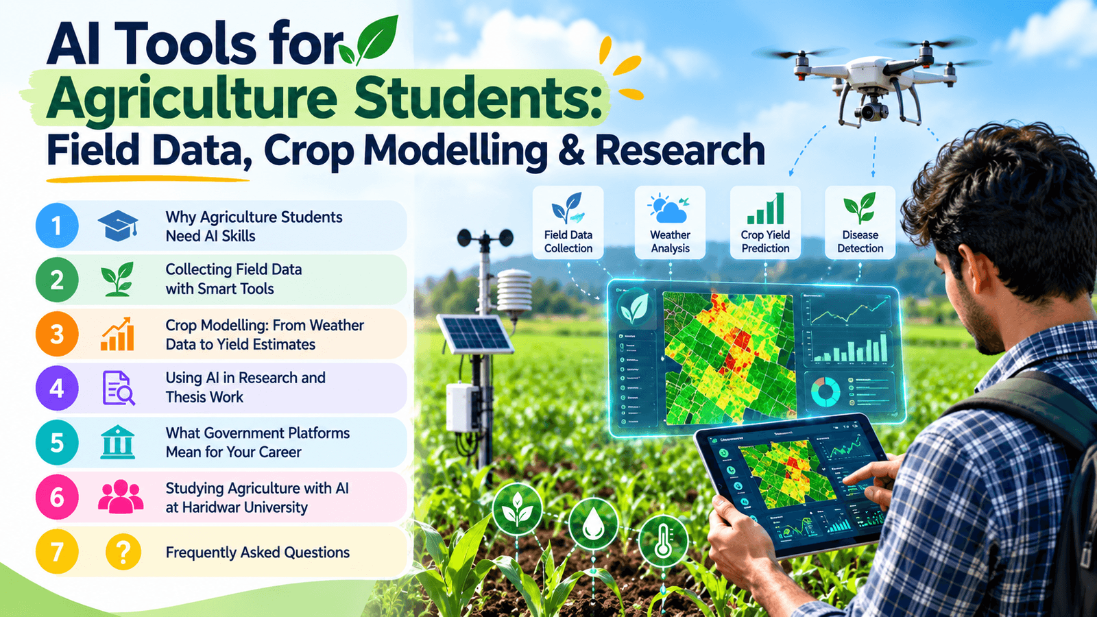 AI Tools for Agriculture Students: Field Data, Crop Modelling & Research