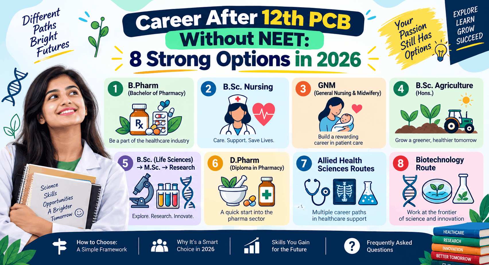 Career After 12th PCB Without NEET: 8 Strong Options in 2026