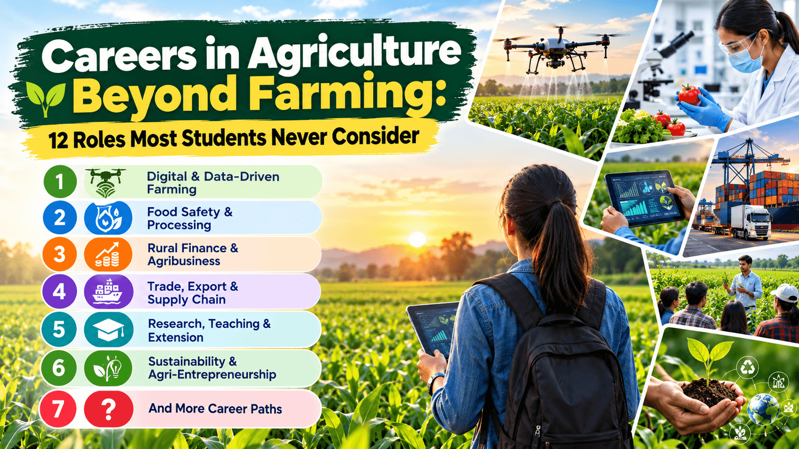 Careers in Agriculture Beyond Farming: 12 Roles Most Students Never Consider
