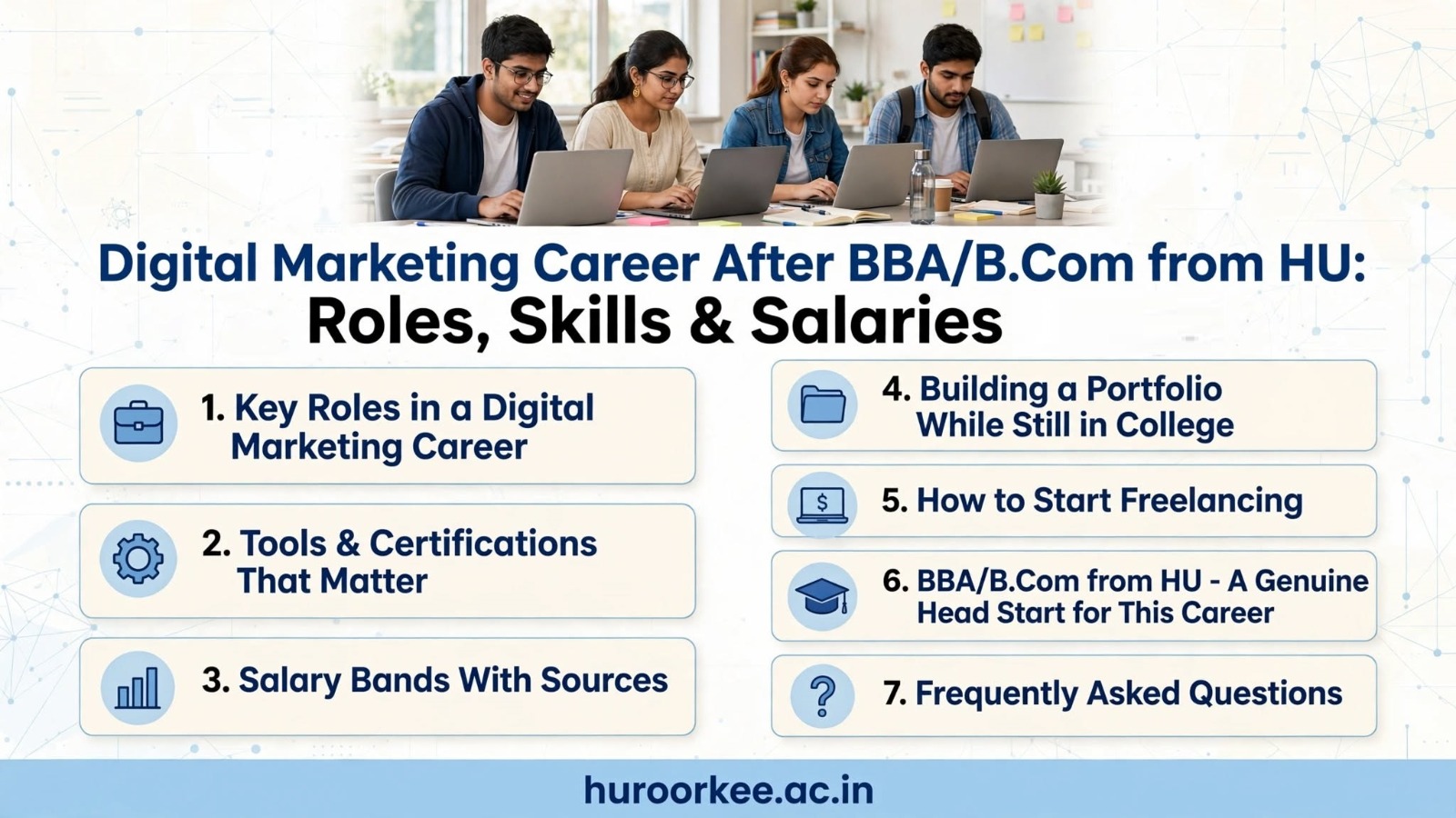 Digital Marketing Career After BBA/B.Com from HU: Roles, Skills & Salaries