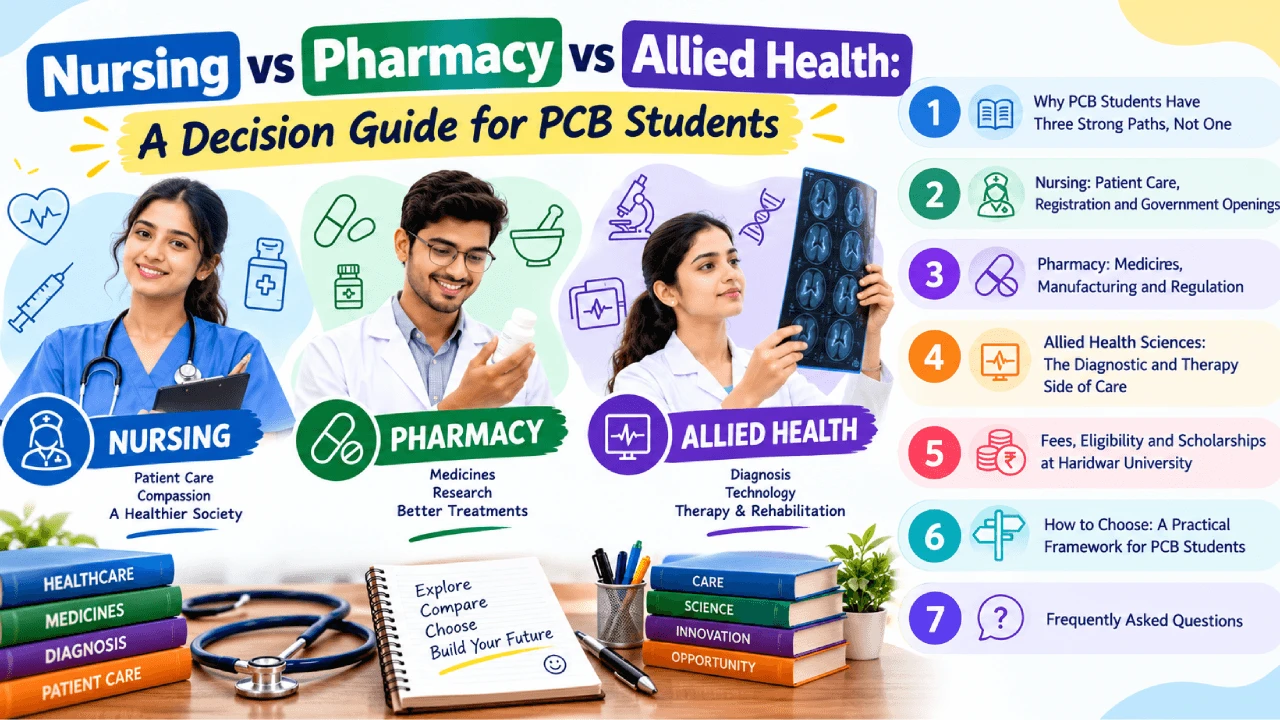 Nursing vs Pharmacy vs Allied Health: A Decision Guide for PCB Students