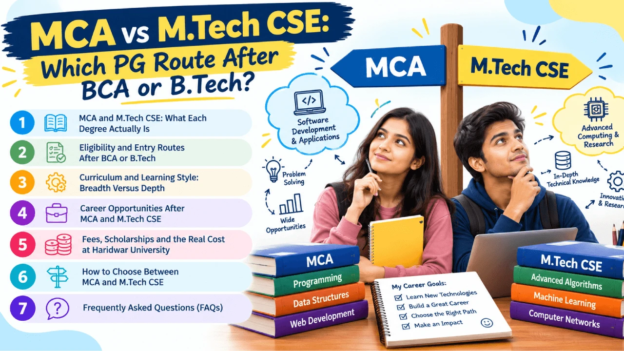 MCA vs M.Tech CSE: Which PG Route After BCA or B.Tech?