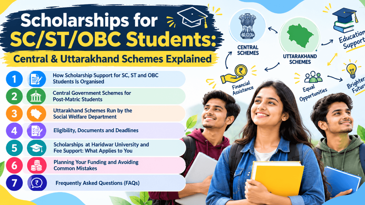 Scholarships for SC/ST/OBC Students: Central & Uttarakhand Schemes Explained
