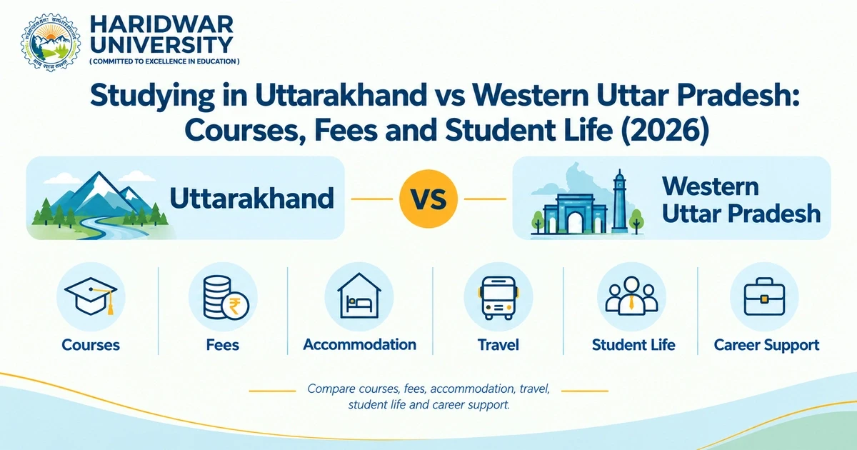 Studying in Uttarakhand vs Western Uttar Pradesh: Courses, Fees and Student Life (2026)