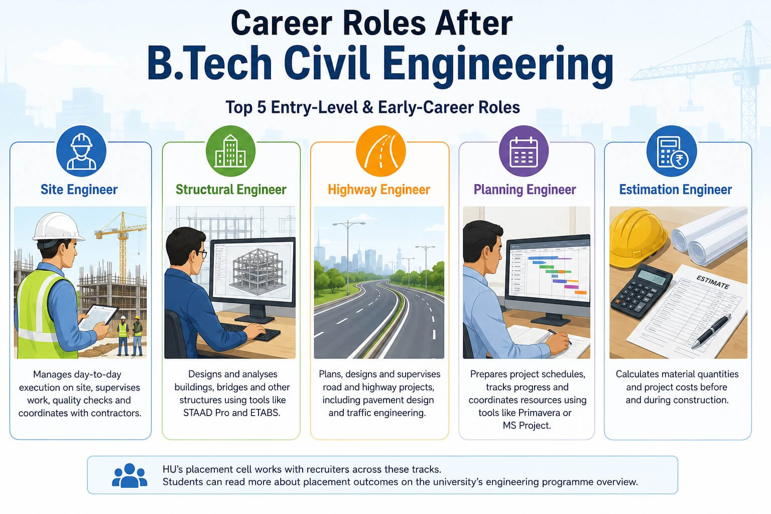 Top 5 Career Options After B.Tech in Civil Engineering at Haridwar University