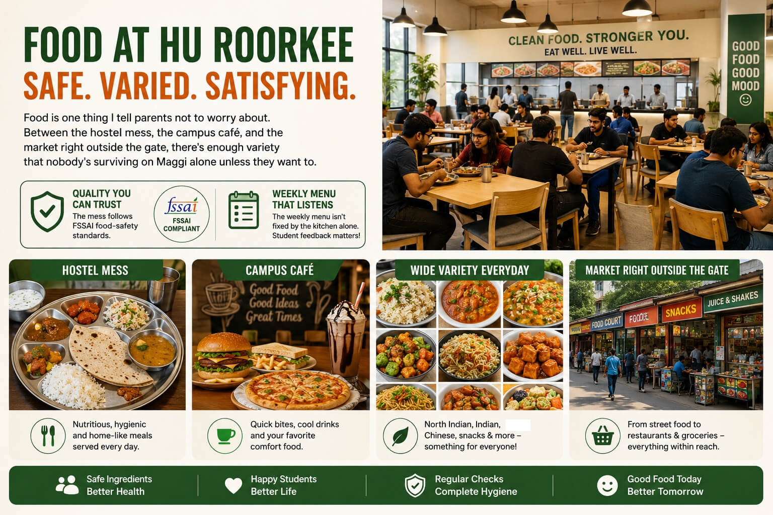 Food and dining facilities at Haridwar University