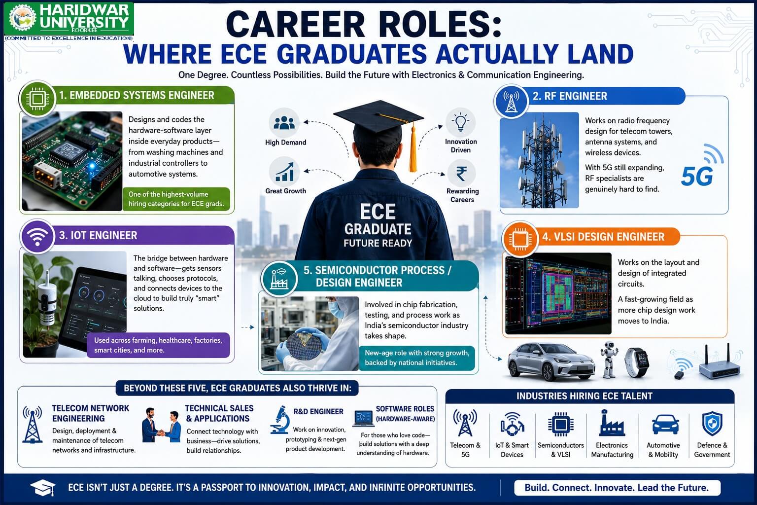 B.Tech ECE career paths in 5G, IoT and semiconductor industry 2026