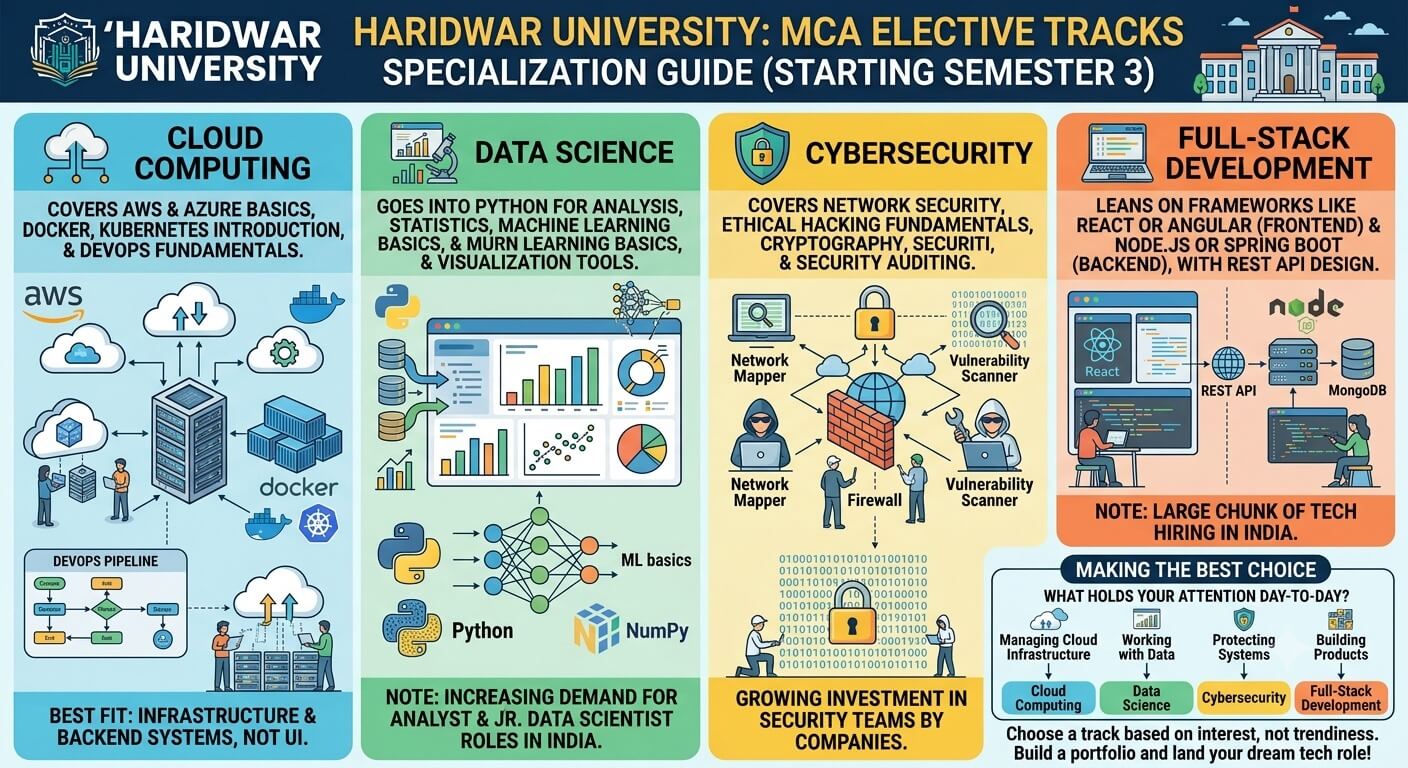 MCA at Haridwar University Elective Tracks